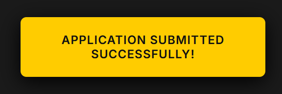 Success message