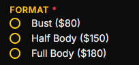 Format options